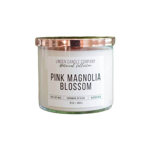 Linden Candle 16-oz Pink Magnolia Scented Soy Candle
