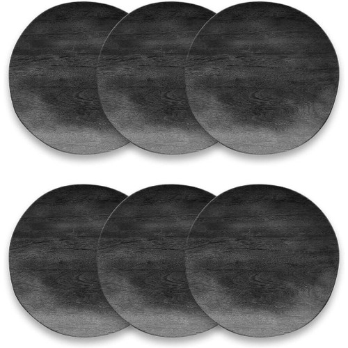 TarHong Planta Dinnerware 8.5" Round Salad Plate, Black