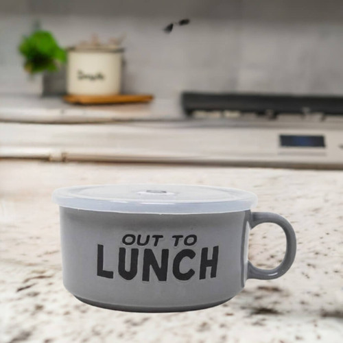 Boston Warehouse 22 Oz Souper Bowl Soup Mug, Out To Lunch