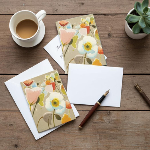 Crown Point Graphics Flowers on Tan - Boxed Note Cards, Box of 15 Crown Point Graphics Flowers on Tan - Boxed Note Cards, Box of 15