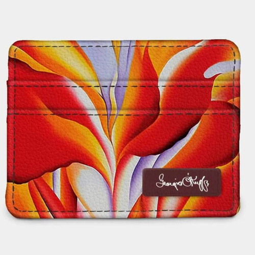 Monarque Slim Wallet, Georgia O'Keeffe Red Canna