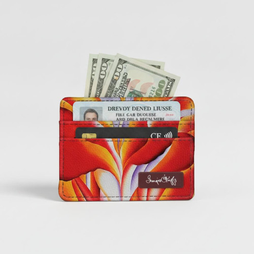 Monarque Slim Wallet, Georgia O'Keeffe Red Canna