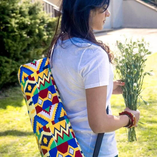 Ladina Yoga Masoandro Yoga Bag, Blue, Yellow, Green