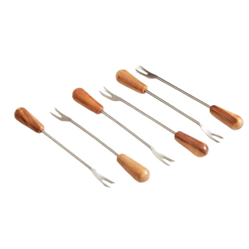 Verve Culture Italian Olivewood Aperitivo Forks, Set of 6