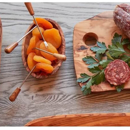 Verve Culture Italian Olivewood Aperitivo Forks, Set of 6 Verve Culture Italian Olivewood Aperitivo Forks, Set of 6
