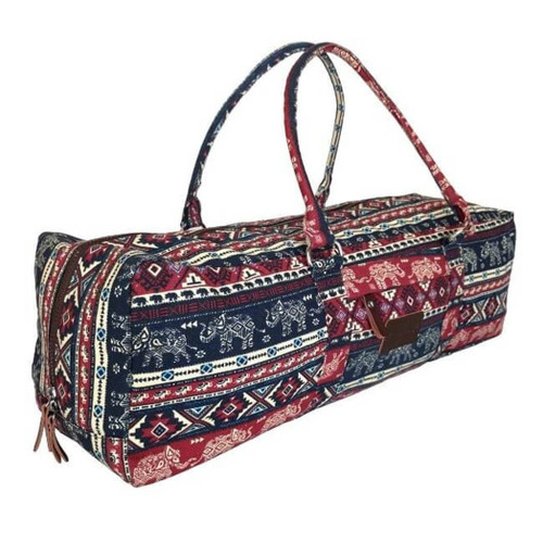 Kindfolk Patterned Yoga Duffel Bag with Pocket and Zipper, Karma 