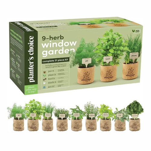 Planter's Choice 9 Herb Window Garden