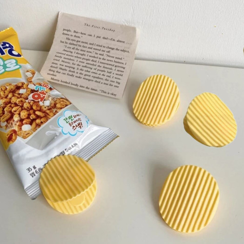 Wavy Potato Chip Shape Bag Clips, Set of 4