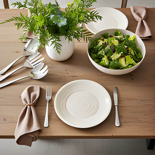 TarHong Planta Artisan Matte Salad Plate, Set of 6, Birch