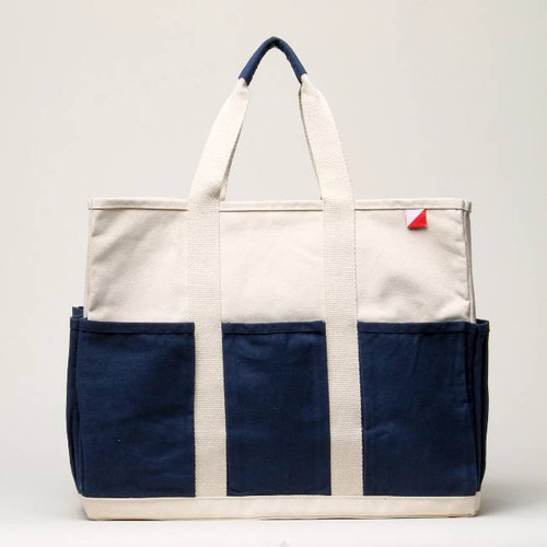 ShoreBags Large Multi-Pocket Tote, Navy