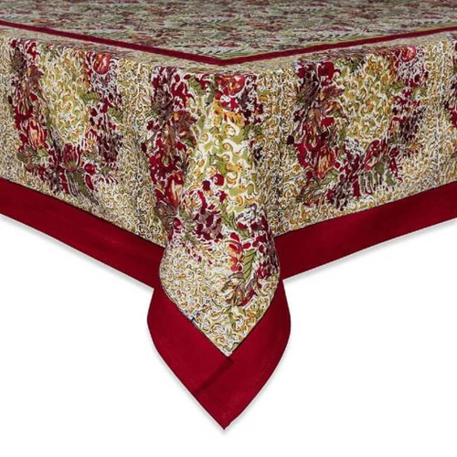 Couleur Nature Winter Garden Wreath Tablecloth, 71" x 128" Couleur Nature Winter Garden Wreath Tablecloth, 71" x 128"