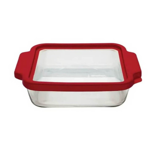 Anchor Hocking Truefit 8" Square Cake Dish with Truefit Cover  Anchor Hocking Truefit 8" Square Cake Dish with Truefit Cover