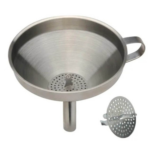 Norpro Stainless Steel Funnel with Removable Strainer