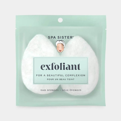 Spa Sister 2- Pack Teardrop Facial Sponge - White