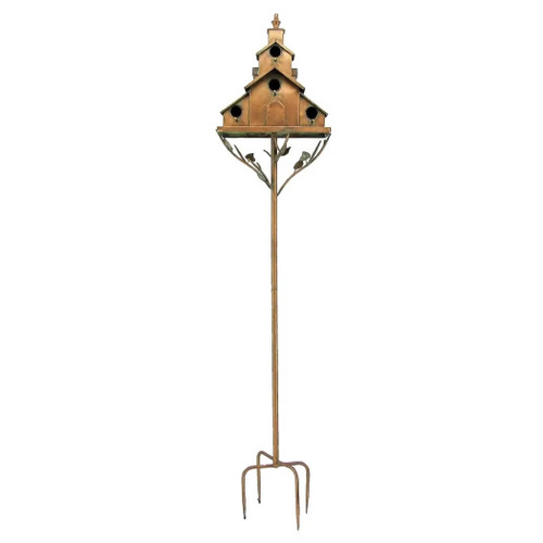 Zaer Ltd. Dublin Church Style Iron Condo Birdhouse On Stake