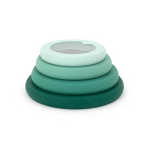 Food Huggers Lids Set, Gradual Green, Set of 4  Food Huggers Lids Set, Gradual Green, Set of 4