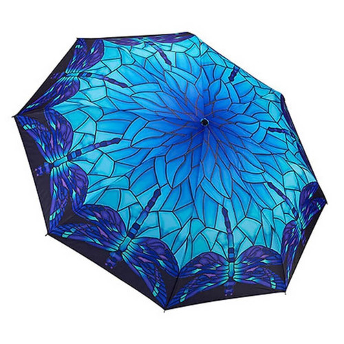Galleria Enterprises Stained Glass Dragonly Folding Umbrella,