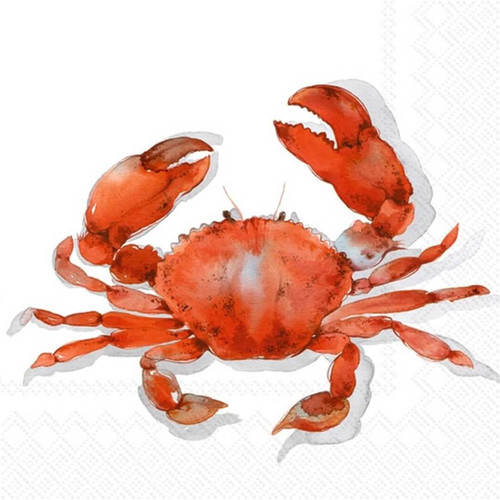 IHR Boston International Paper Lunch Napkins, Crab, Pack of 20 IHR Boston International Paper Lunch Napkins, Crab, Pack of 20