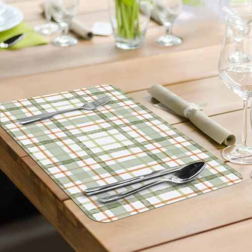 CounterArt Farmhouse Fall Reversible Flexible Plastic Placemats, Set of 4