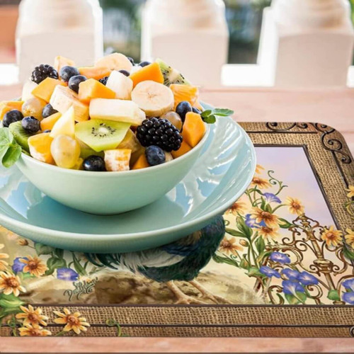 CounterArt Reversible Plastic Placemats, Country Charm