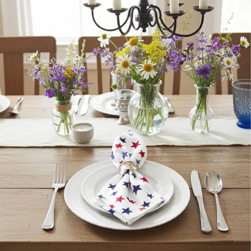 DII Design Imports Oh My Stars Printed Napkins, Set of 6