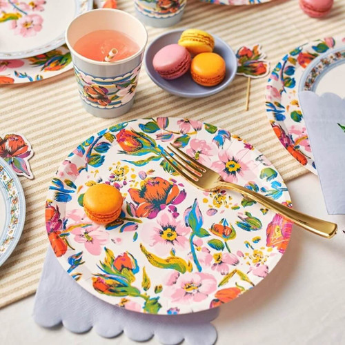 Coterie 9.25-in Vera Bradley Sea Air Floral Large Plates, Pack of 10