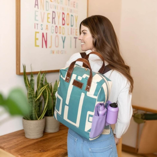 Maika Zippered Backpack with Laptop Compartment - Malibu
