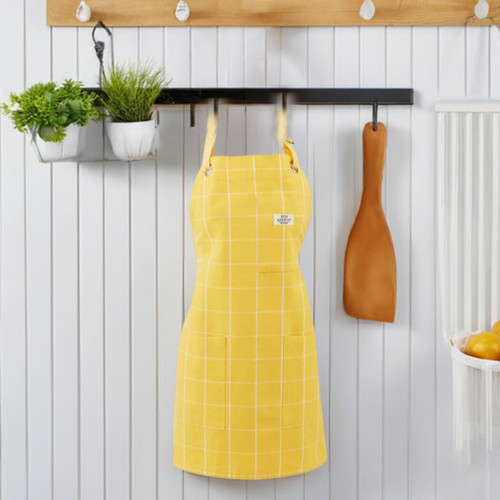 DII Yarrow Yellow Windowpane Apron DII Yarrow Yellow Windowpane Apron