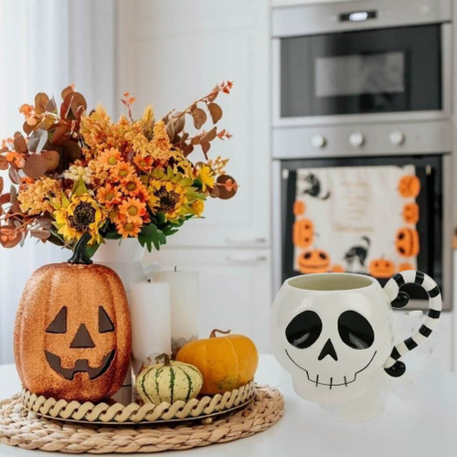 Boston Warehouse Halloween Skull Stripes 18-OZ Mug