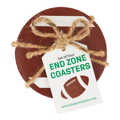 DII Football Printed Coasters. Set of 4