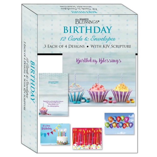 Shared Blessing 12 Boxed Birthday Cards, Let's Celebrate