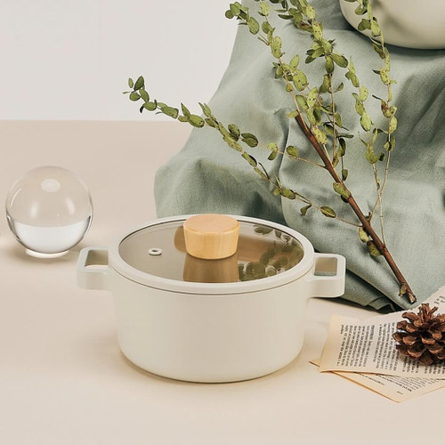 Neoflam Fika 1.6QT (1.5L) Stockpot, with Glass Lid (7")