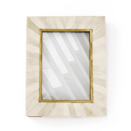 Matr Boomie Mukhendu 5x7 Picture Frame - Bone, Brass Inlay Matr Boomie Mukhendu 5x7 Picture Frame - Bone, Brass Inlay