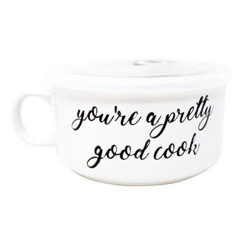 Boston Warehouse 22-Oz Souper Bowl Soup Mug & Lid, Pretty Good Cook