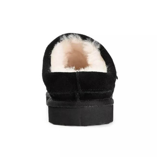 Territory Oasis Genuine Sheepskin Moccasin Clog Men's Slippers, Size 10, Black