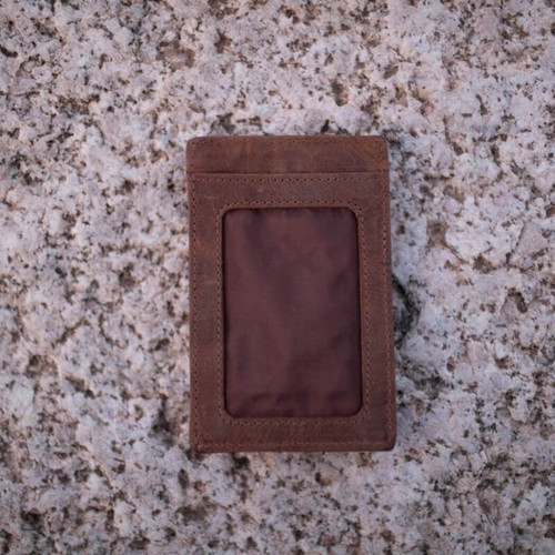 Kodiak Leather Money Clip, Medium Brown