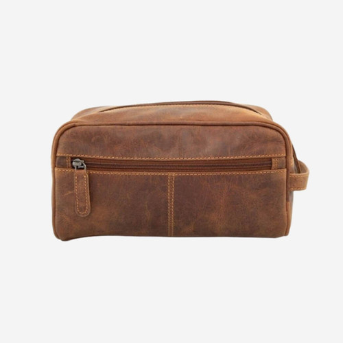 Greenwood Leather Men's Leather Banff Toiletry Bag, Sandal Greenwood Leather Men's Leather Banff Toiletry Bag, Sandal