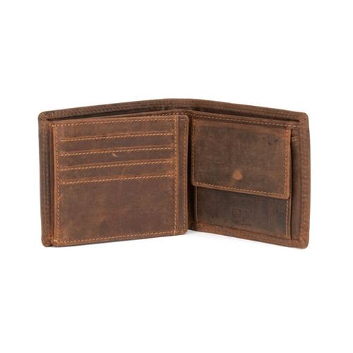 Greenwood Leather Men's Leather RFID Wallet, Hart