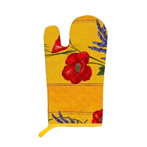 La Belle France Oven Mitt, Poppy Yellow