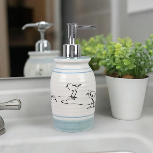 Young's Ceramic Lake Cabin Soap Dispenser