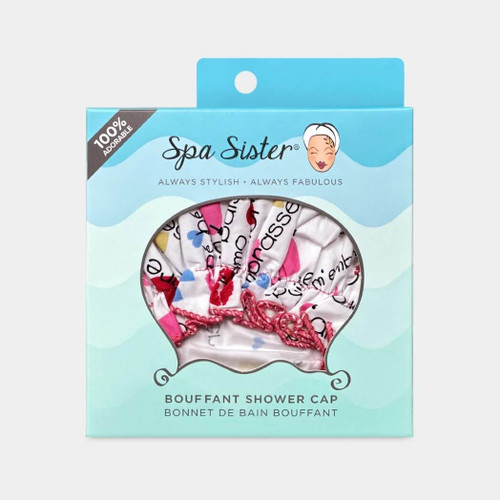 Spa Sisters Hearts Bouffant Shower Cap Spa Sisters Hearts Bouffant Shower Cap