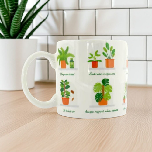 Ginger Fox Mug, Houseplant Mindfulness Mug