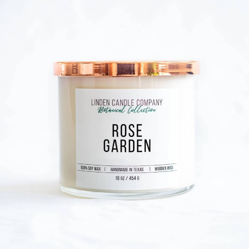 Linden Candle Company 16-oz Rose Garden Soy Candle Linden Candle Company 16-oz Rose Garden Soy Candle