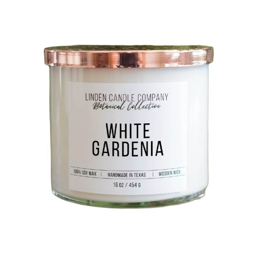 Linden Candle Company 16-oz White Gardenia Soy Candle