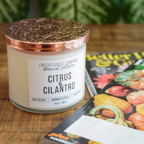 Linden Candle Company 16-oz Citrus & Cilantro Handmade Soy Candle Linden Candle Company 16-oz Citrus & Cilantro Handmade Soy Candle