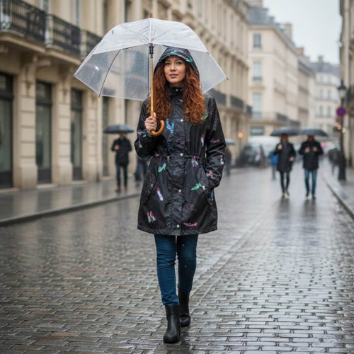Galleria Soft Shell Raincoat, Shoe Craze, Black