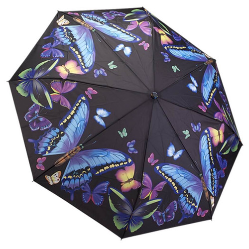 Galleria Enterprises Folding Umbrella, Moonlight Butterflies