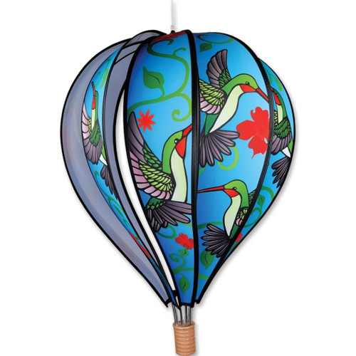 Premier Kites 22-in Hot Air Balloon Garden Spinner, Hummingbirds