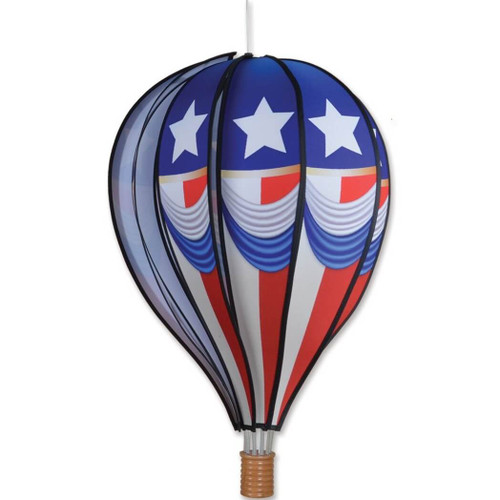 Premier Kites 22-in Hot Air Balloon Garden Spinner, Vintage Patriotic Premier Kites 22-in Hot Air Balloon Garden Spinner, Vintage Patriotic
