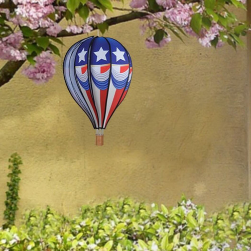 Premier Kites 22-in Hot Air Balloon Garden Spinner, Vintage Patriotic